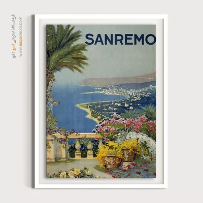 تابلو فرانسوی وینتیج - سانرمو – تابلو پوستر وینتیج - اسپو دکور