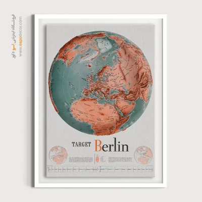 تابلو پوستر برلین - نقشه خبری – تابلو پوستر وینتیج - اسپو دکور