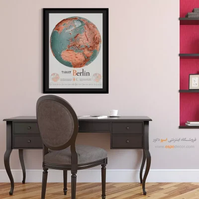 تابلو پوستر برلین - نقشه خبری – تابلو پوستر وینتیج - اسپو دکور