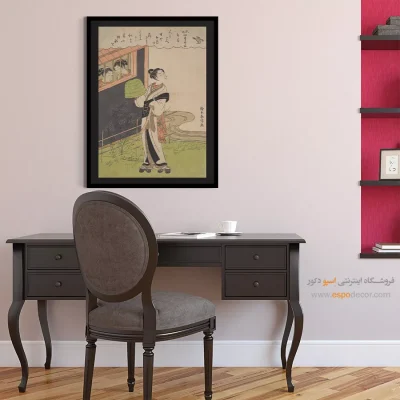 طراحی انگلیسی کلاسیک - راهبی فلوت‌نواز – تابلو پوستر وینتیج - اسپو دکور
