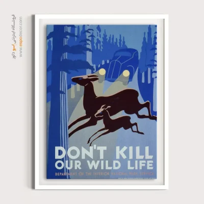 خرید پوسترهای خارجی - زندگی وحشی – تابلو پوستر وینتیج - اسپو دکور