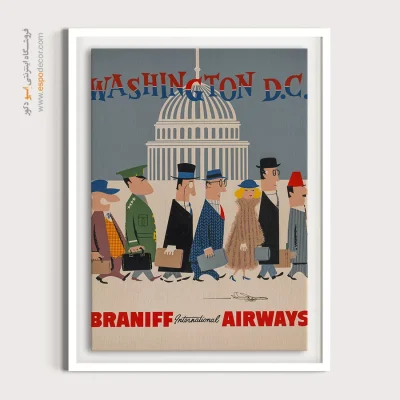 خرید تابلو دیواری خاص - واشنگتن دی سی – تابلو پوستر وینتیج - اسپو دکور