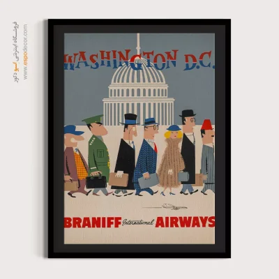 خرید تابلو دیواری خاص - واشنگتن دی سی – تابلو پوستر وینتیج - اسپو دکور