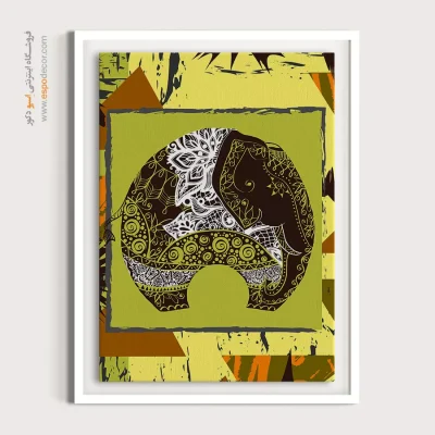 خرید بوم با قیمت مناسب - فیل – تابلو پوستر وینتیج - اسپو دکور