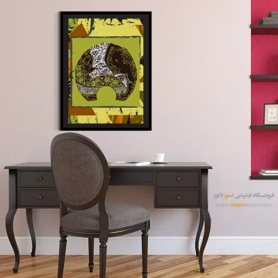 خرید بوم با قیمت مناسب - فیل – تابلو پوستر وینتیج - اسپو دکور