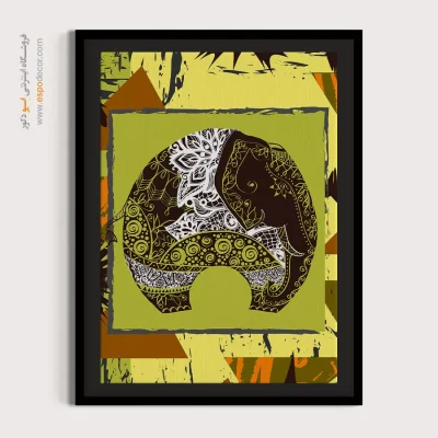 خرید بوم با قیمت مناسب - فیل – تابلو پوستر وینتیج - اسپو دکور
