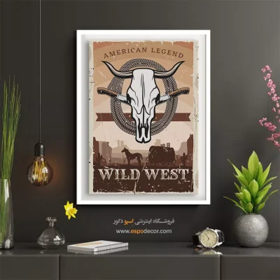 فروش عمده پوستر وینتیج - غرب وحشی – تابلو پوستر وینتیج - اسپو دکور