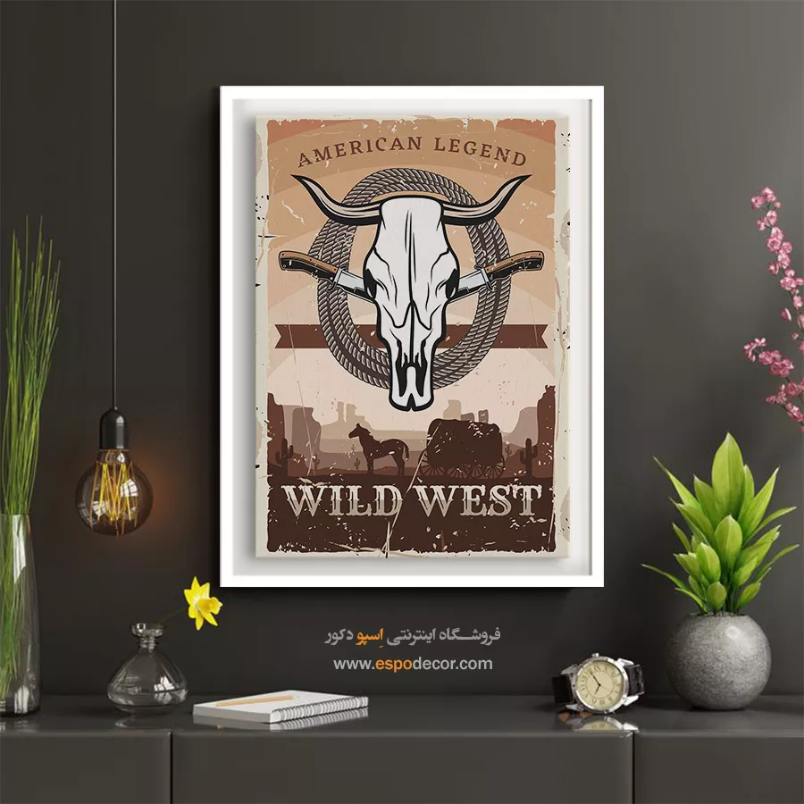 فروش عمده پوستر وینتیج - غرب وحشی – تابلو پوستر وینتیج - اسپو دکور