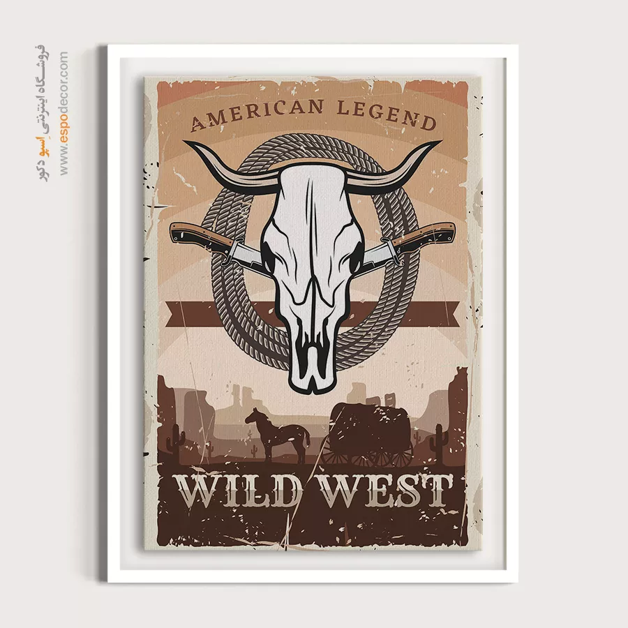 غرب وحشی – تابلو پوستر وینتیج
