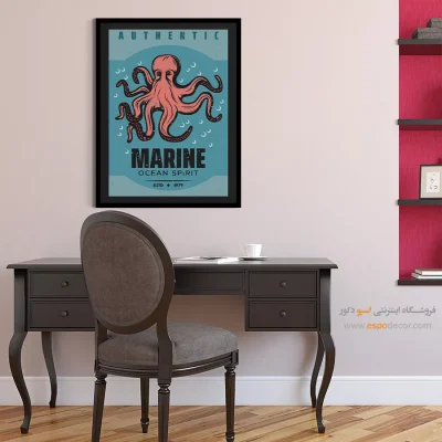 فروش اینترنتی بوم هنری - اختاپوس – تابلو پوستر وینتیج - اسپو دکور