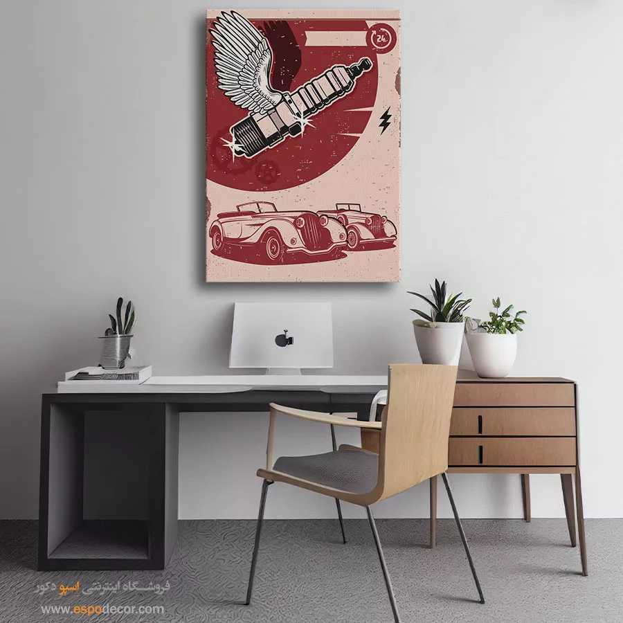 تابلوهای چاپ اختصاصی - خدمات تعمیر خودرو – تابلو پوستر وینتیج - اسپو دکور