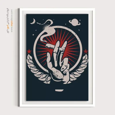 خرید آنلاین با کیفیت بالا - جامعه آرام – تابلو پوستر وینتیج - اسپو دکور