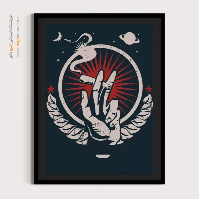 خرید آنلاین با کیفیت بالا - جامعه آرام – تابلو پوستر وینتیج - اسپو دکور