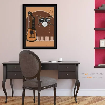 دکوراسیون داخلی با تابلو دیواری - کنسرت موسیقی زنده – تابلو پوستر وینتیج - اسپو دکور