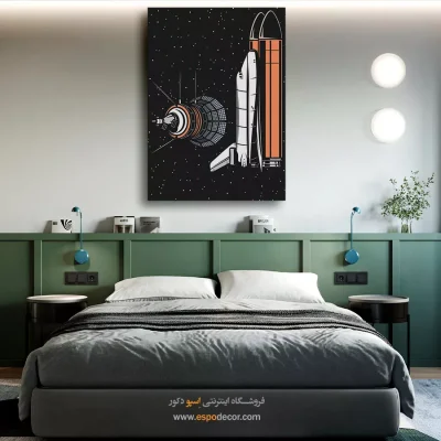 دکور اتاق خواب با تابلو دیواری
