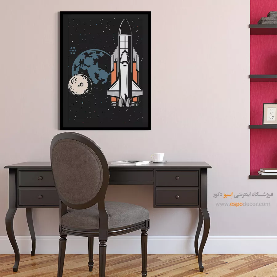 ایدههای نو برای تابلو بوم - ماجراجویی فضایی – تابلو پوستر وینتیج - اسپو دکور