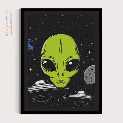 تابلوهای دکور کریسمس - چشمان بزرگ – تابلو پوستر وینتیج - اسپو دکور