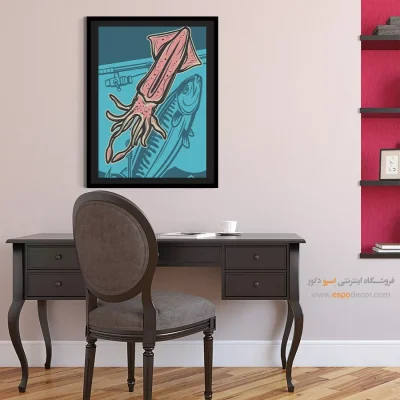 پرفروشترین تابلوهای وینتیج - ماهی مرکب – تابلو پوستر وینتیج - اسپو دکور
