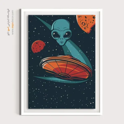 راهنمای خرید پوسترهای خاص - سفینه فضایی یوفو – تابلو پوستر وینتیج - اسپو دکور
