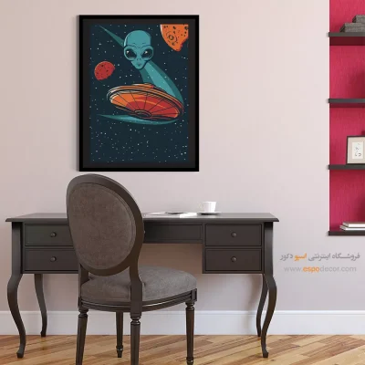 راهنمای خرید پوسترهای خاص - سفینه فضایی یوفو – تابلو پوستر وینتیج - اسپو دکور