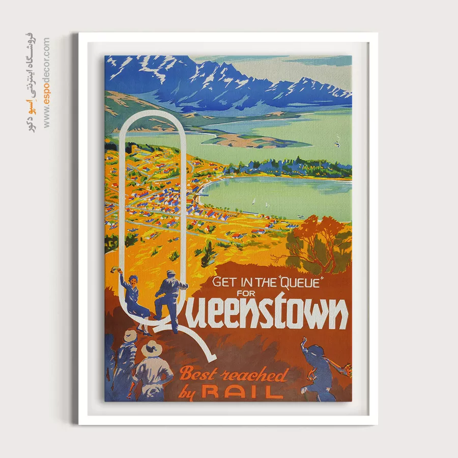 خرید تابلو برای رستورانها - راهآهن نیوزیلند – تابلو پوستر وینتیج - اسپو دکور