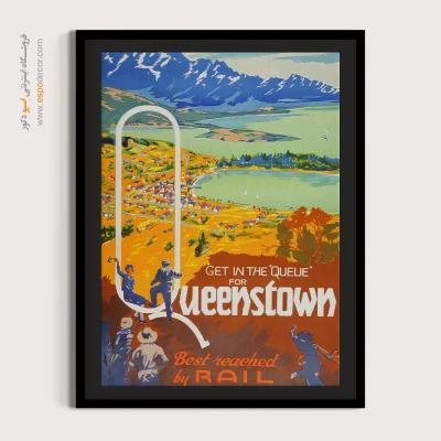 خرید تابلو برای رستورانها - راهآهن نیوزیلند – تابلو پوستر وینتیج - اسپو دکور