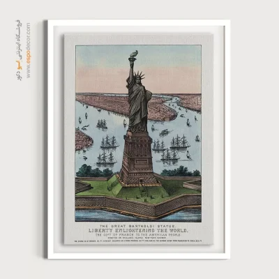 تابلو وینتیج با طراحی اروپایی - آزادی روشنگر جهان  – تابلو پوستر وینتیج - اسپو دکور
