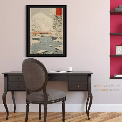 تابلو بوم برای اتاق مطالعه - پل مقدس در نیکو – تابلو پوستر وینتیج - اسپو دکور