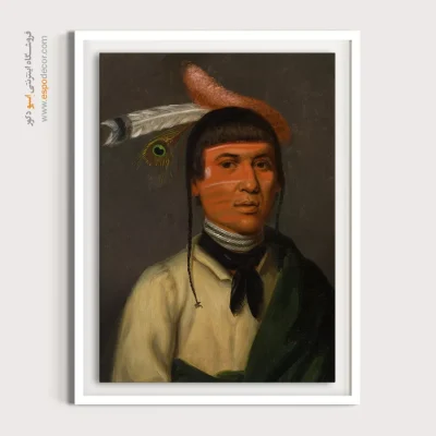 پوستر برای دکور دفتر خانگی - رئیس قبیله چیپوا – تابلو پوستر وینتیج - اسپو دکور