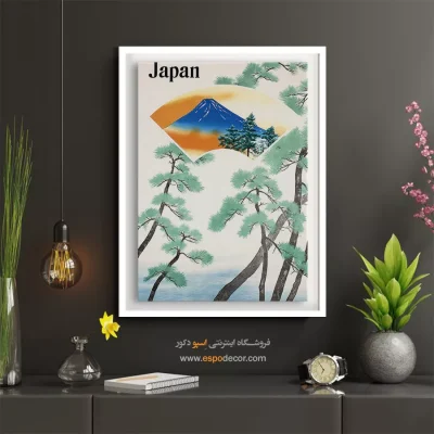 پوستر مناسب برای استودیو عکاسی - پوستر مسافرتی راه‌آهن دولتی ژاپن – تابلو پوستر وینتیج - اسپو دکور