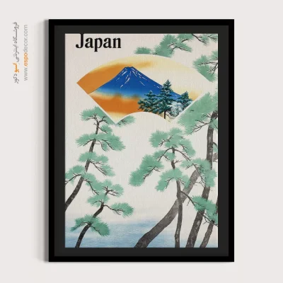 پوستر مناسب برای استودیو عکاسی - پوستر مسافرتی راه‌آهن دولتی ژاپن – تابلو پوستر وینتیج - اسپو دکور