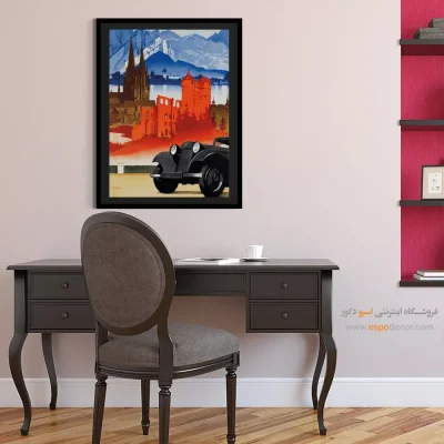 تابلو بوم برای سالن زیبایی - اتومبیلرانی در آلمان ۱۹۳۰ – تابلو پوستر وینتیج - اسپو دکور