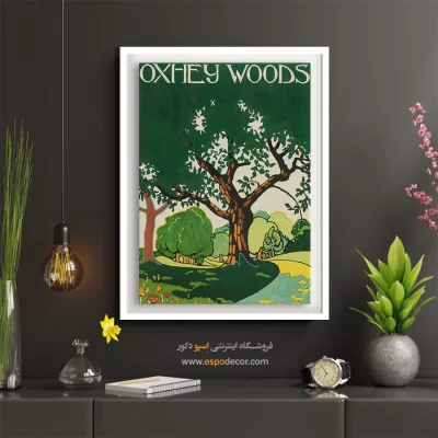 تابلو دیواری برای گالری هنری - اوکسهی وودز، متروی لندن – تابلو پوستر وینتیج - اسپو دکور
