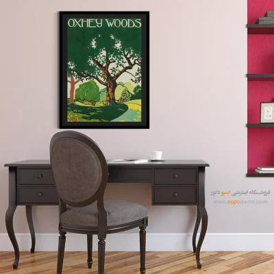 تابلو دیواری برای گالری هنری - اوکسهی وودز، متروی لندن – تابلو پوستر وینتیج - اسپو دکور