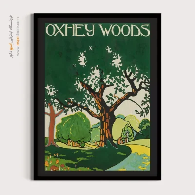 تابلو دیواری برای گالری هنری - اوکسهی وودز، متروی لندن – تابلو پوستر وینتیج - اسپو دکور