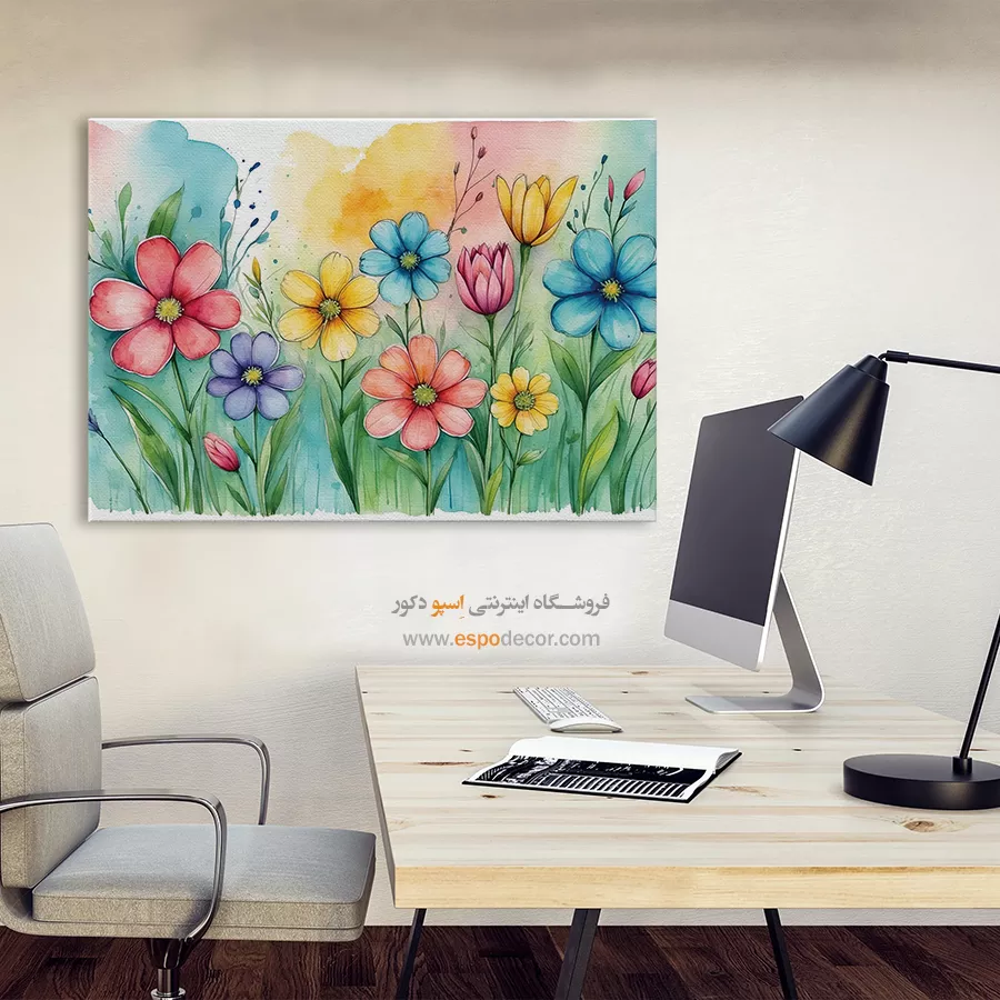 تابلو طرح آبرنگی - اسپو دکور