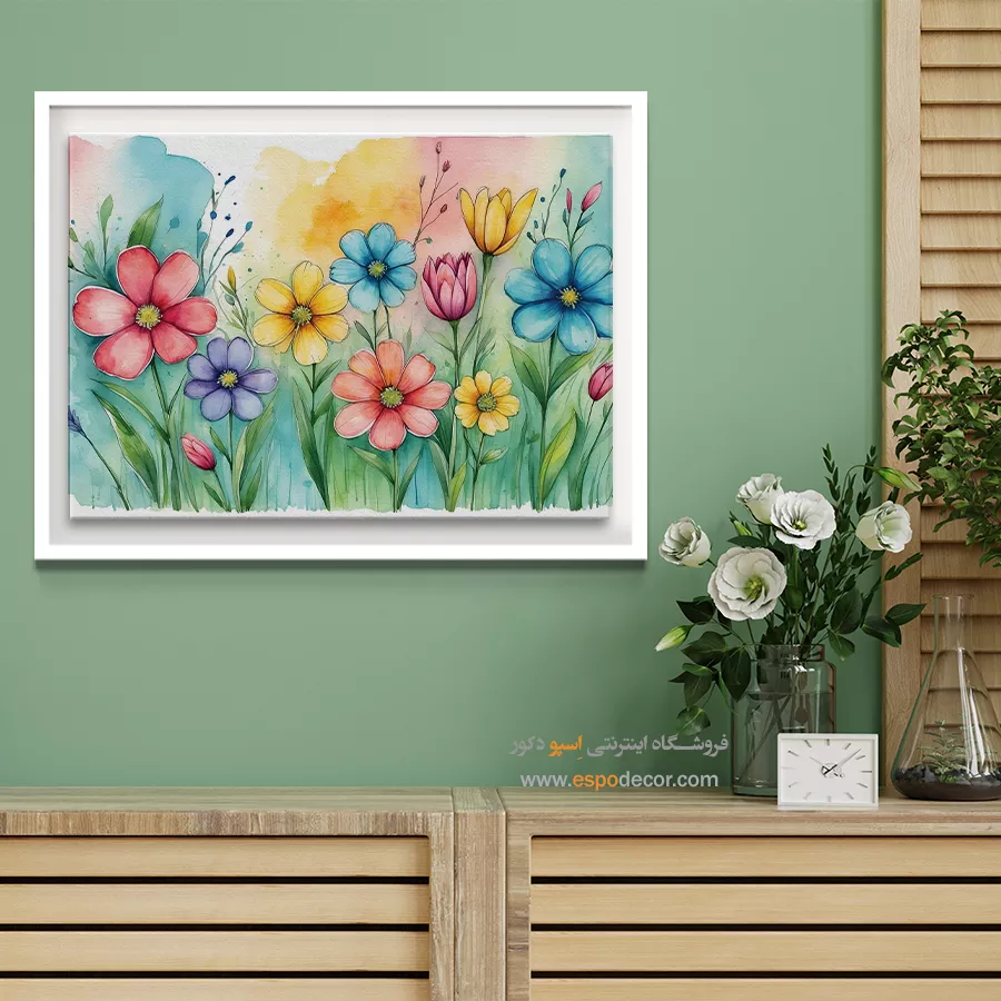 تابلو طرح آبرنگی - اسپو دکور