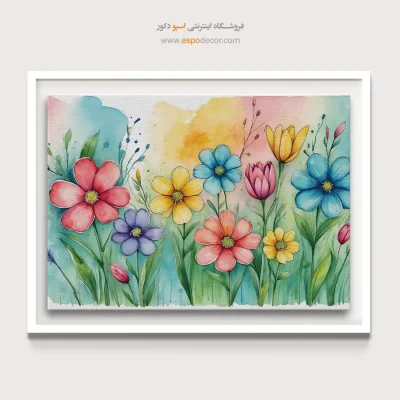 تابلو طرح آبرنگی - اسپو دکور