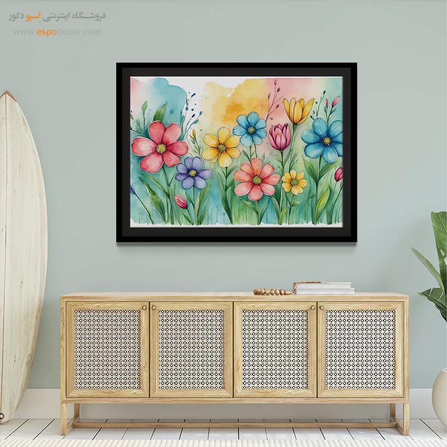 تابلو طرح آبرنگی - اسپو دکور