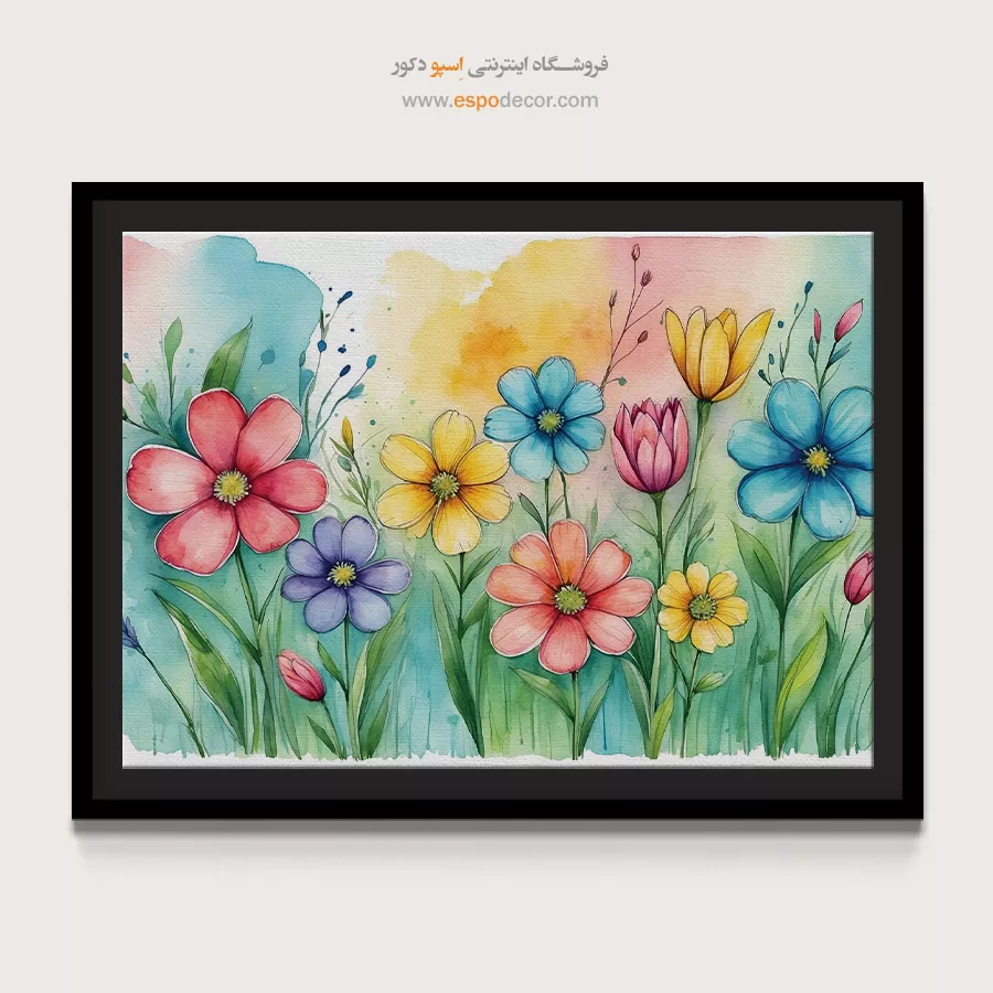 تابلو طرح آبرنگی - اسپو دکور