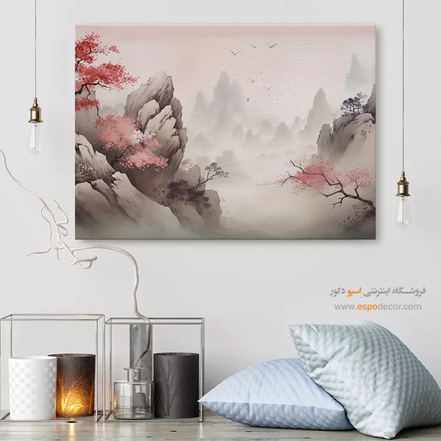 تابلو طرح آبرنگی - اسپو دکور