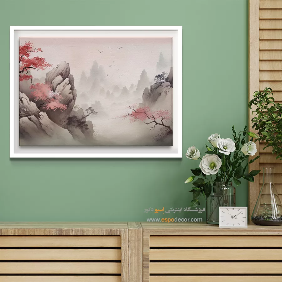 تابلو طرح آبرنگی - اسپو دکور