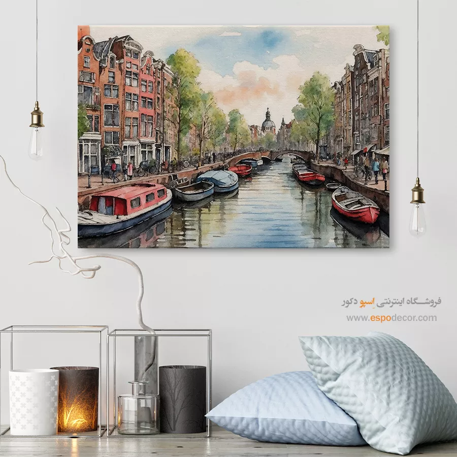 تابلو طرح آبرنگی - اسپو دکور