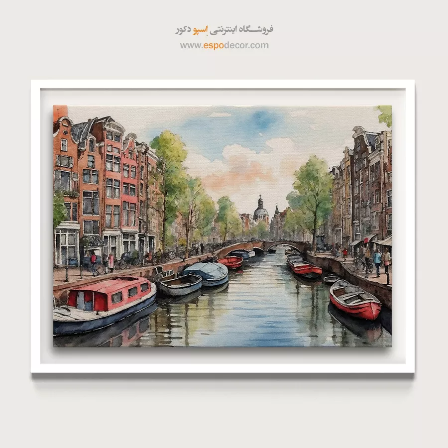 تابلو طرح آبرنگی - اسپو دکور