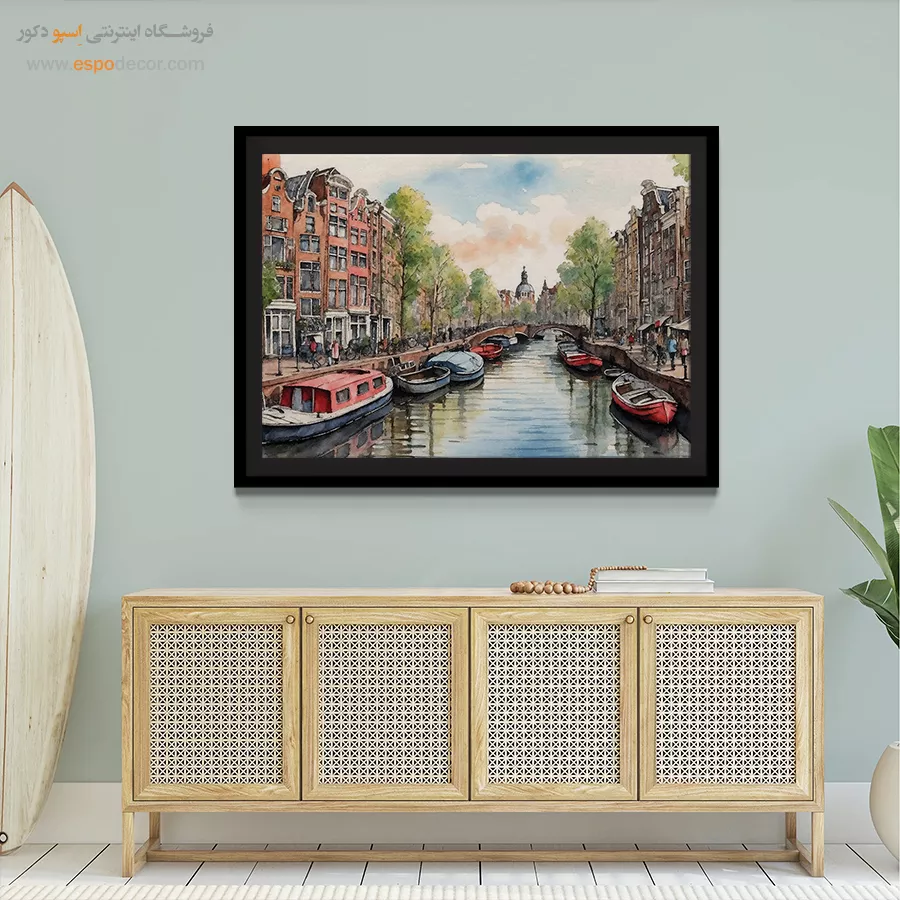 تابلو طرح آبرنگی - اسپو دکور