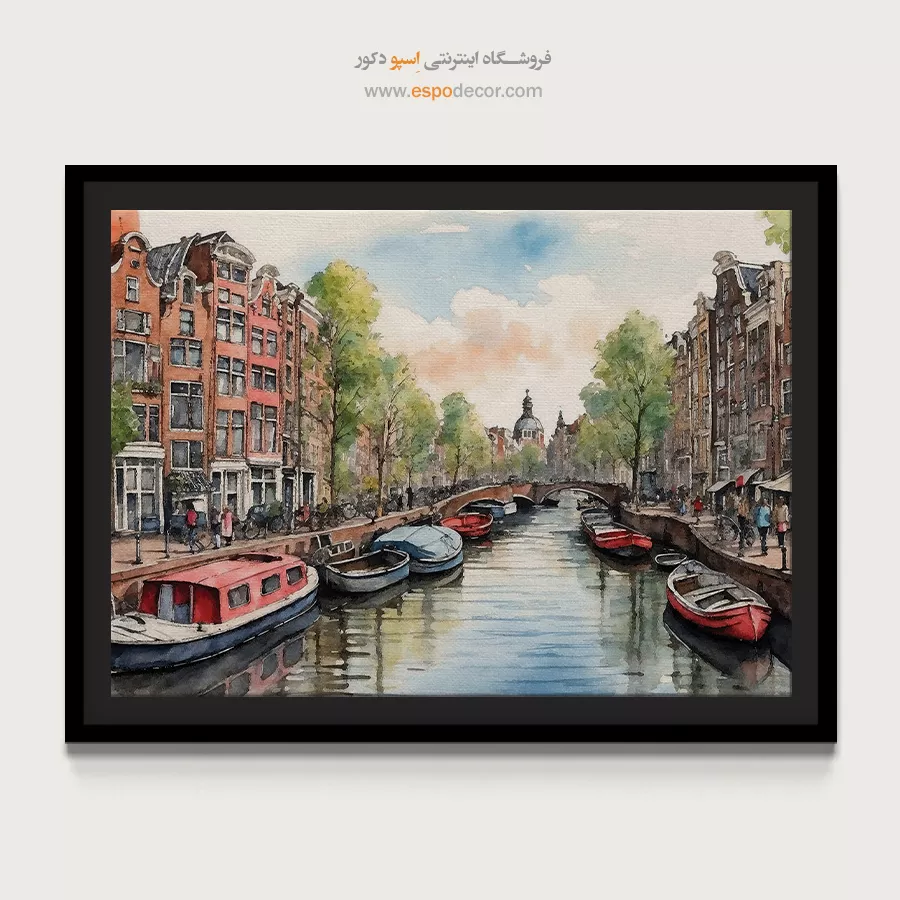 تابلو طرح آبرنگی - اسپو دکور