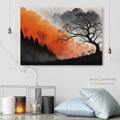 تابلو طرح آبرنگی - اسپو دکور