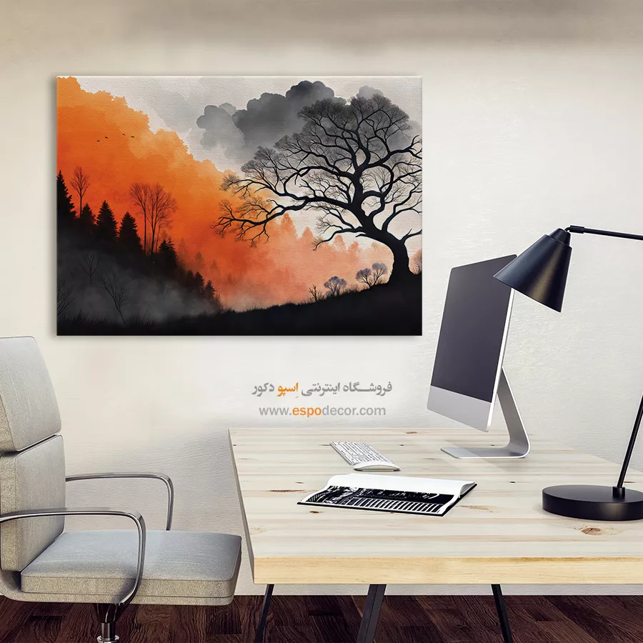 تابلو طرح آبرنگی - اسپو دکور