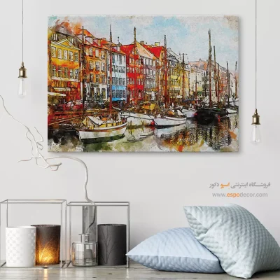 تابلو طرح آبرنگی - اسپو دکور