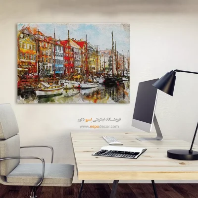 تابلو طرح آبرنگی - اسپو دکور